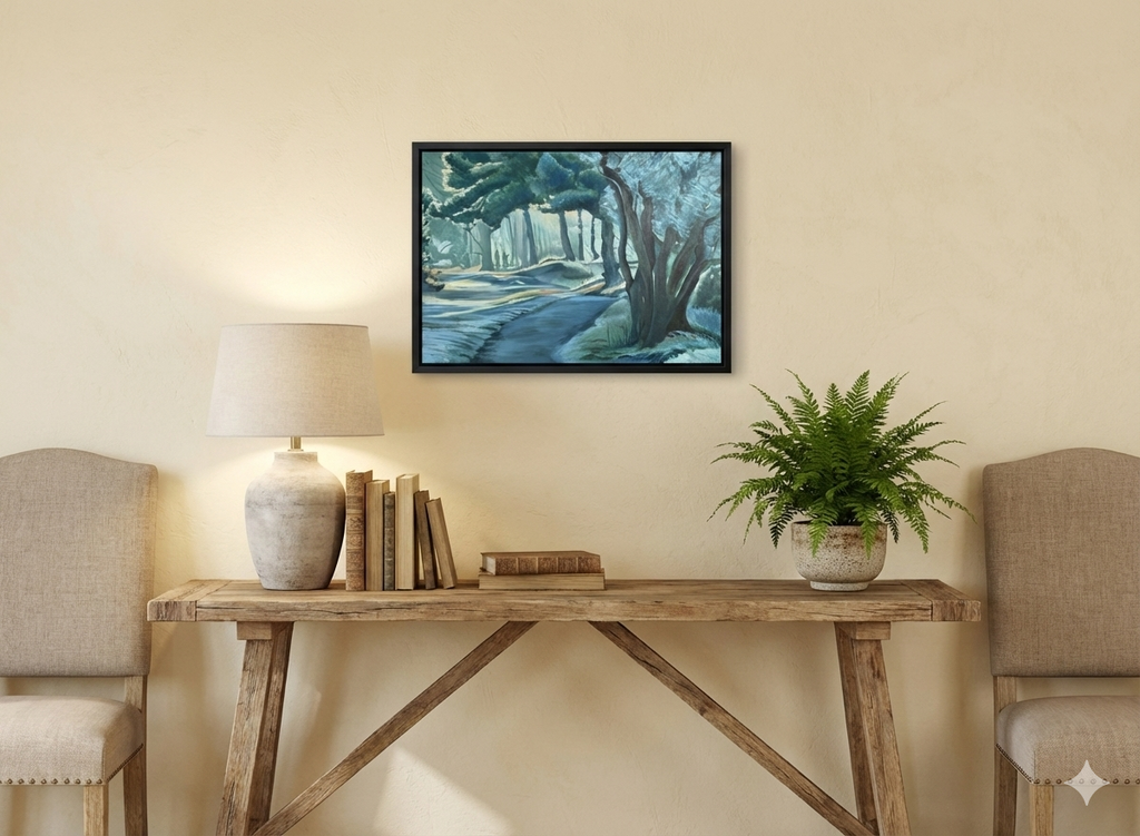 Winters Retreat Oil Painting Roman van Gelder 30 x 40 cm RVG20260107 in situ
