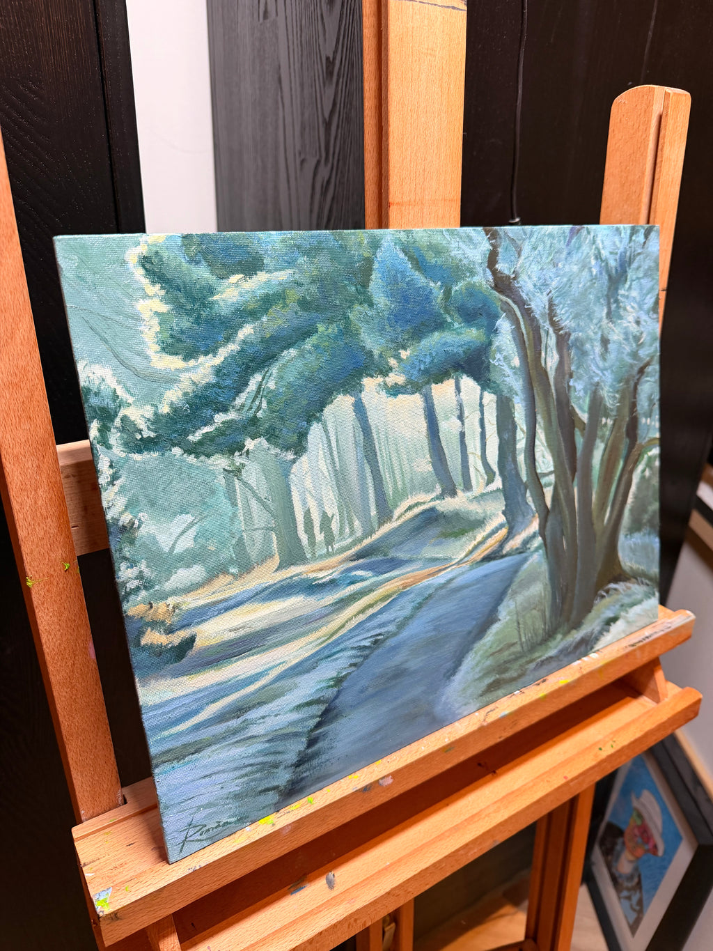 Winters Retreat Oil Painting Roman van Gelder 30 x 40 cm RVG20260107 sideview