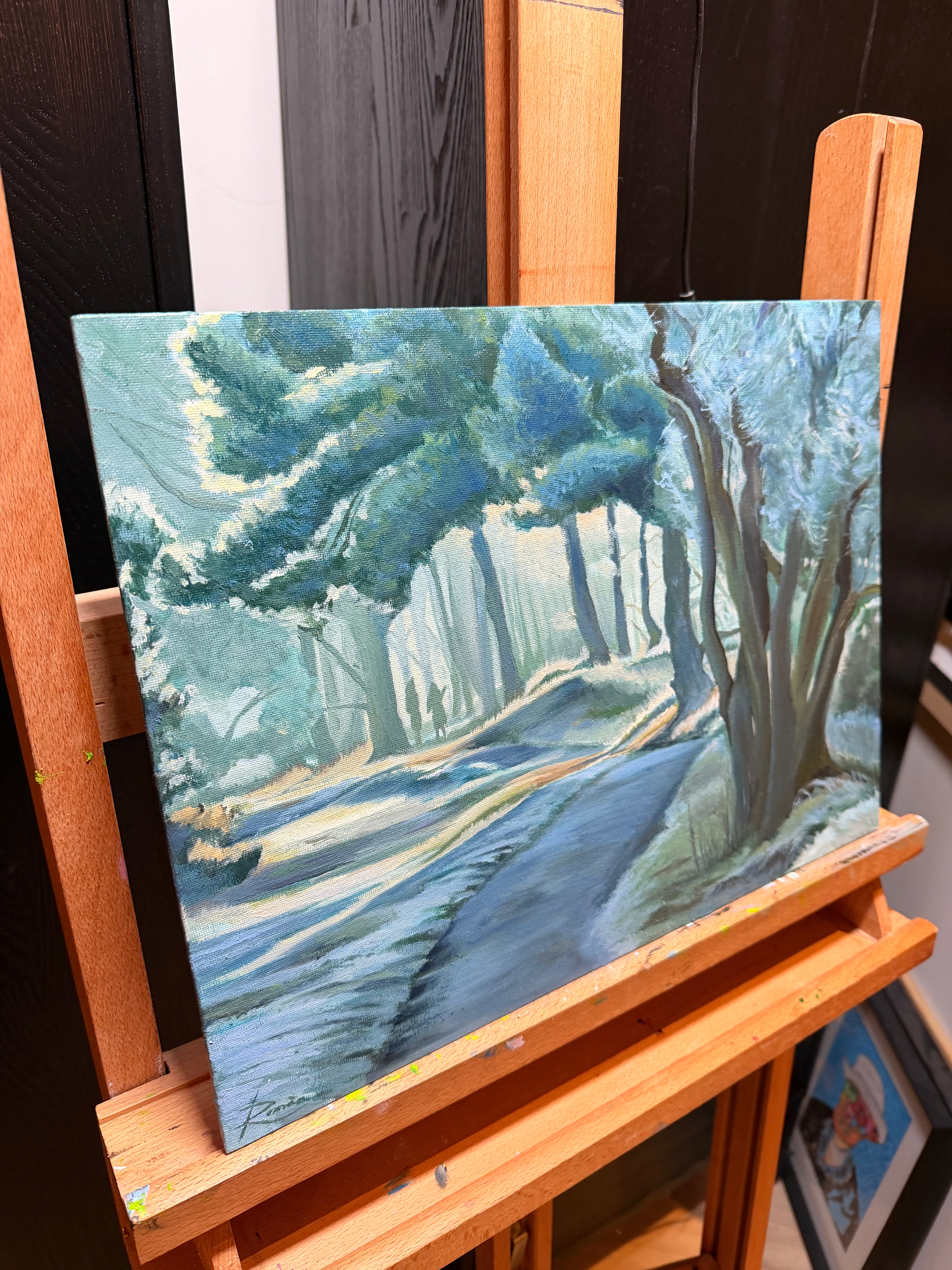 Winters Retreat Oil Painting Roman van Gelder 30 x 40 cm RVG20260107 sideview