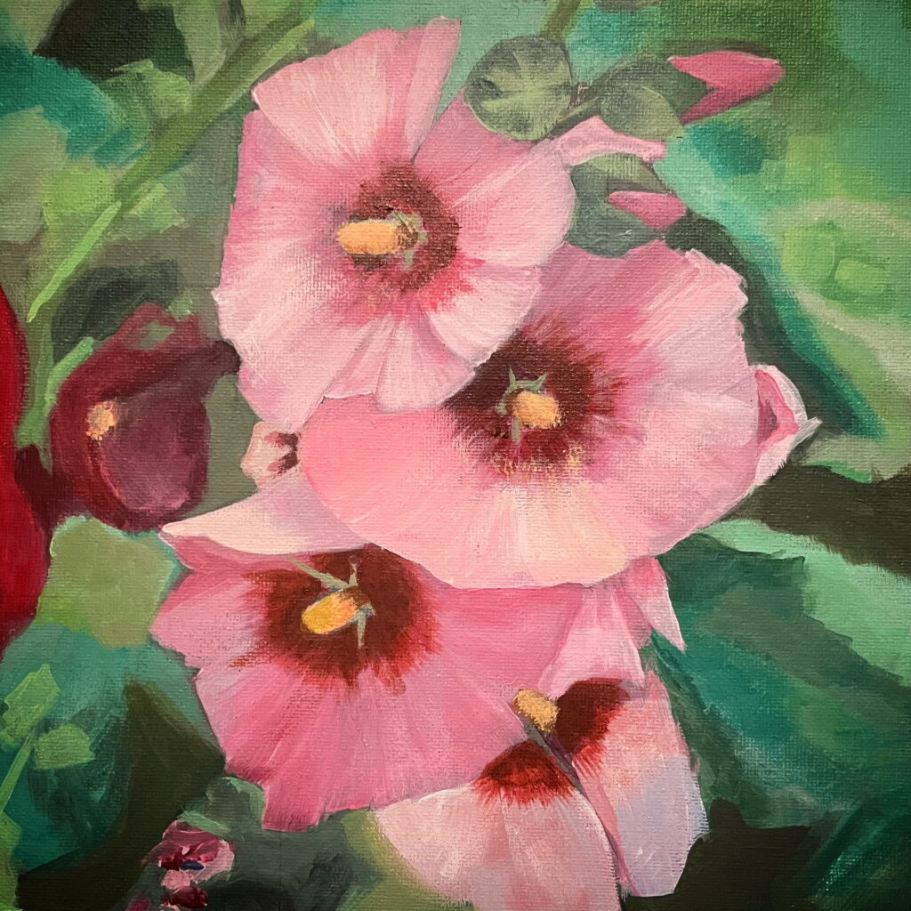 Acrylic Painting | Pink Flowers