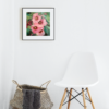 Acrylic Painting Summer Abundance | Pink Hollyhocks | Interior shot